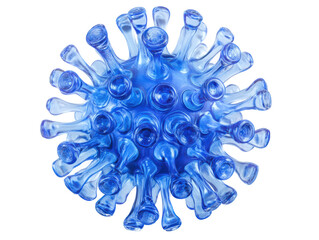 Isolated Transparent 3D Virus Model
