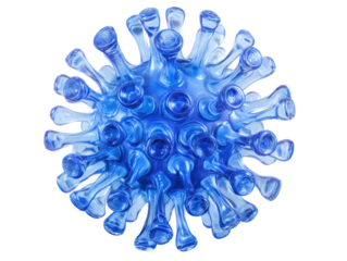 Isolated Transparent 3D Virus Model
