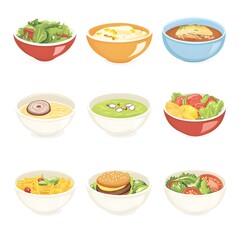 set of food icons