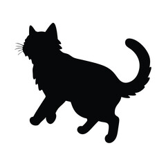 Elegant Black Cat Silhouette Vector for various poses and Perfect for logos