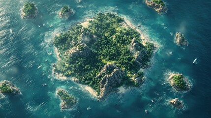 Fototapeta premium Secluded Tropical Island