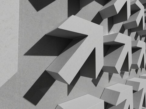 Many Arrows Pointer Signs on Concerte Background