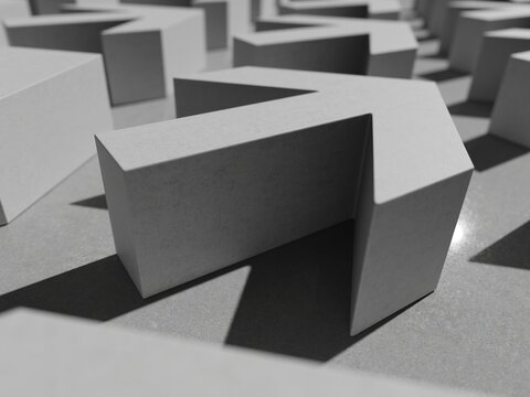 Many Arrows Pointer Signs on Concerte Background