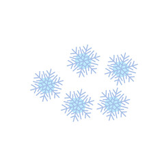 Blue snowflakes star icon