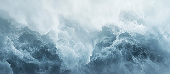 Serene blue and white ocean wave backdrop with soft textures and flowing patterns ideal for creating calming and dynamic design projects