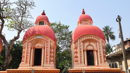 Back view of the 10th-century Nibia Kheda Brick Temples, dedicated to Lord Shiva, Nibia Khera,...