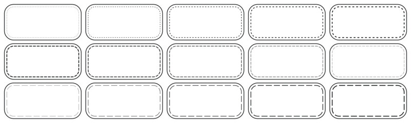 Rounded rectangle frame styles with dashed borders
