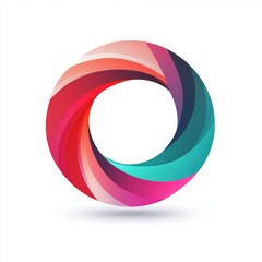 Obraz premium Stunning Abstract Colorful Circle Design - A Vibrant Geometric Logo