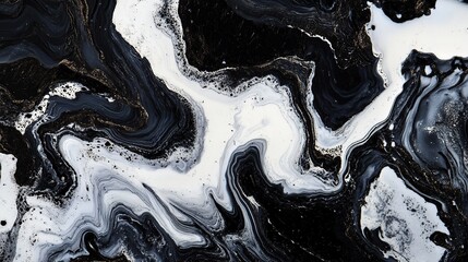 Obraz premium Abstract Black and White Marble Texture