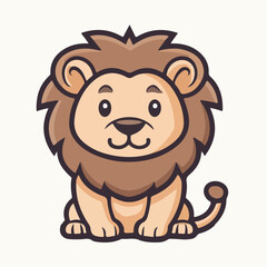 lion cartoon vector illustration