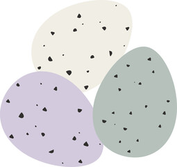 Bird egg icon.
Speckled bird egg flat vector isolated.
Transparent Background.