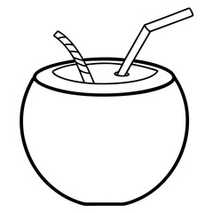Coconut Illustration Art