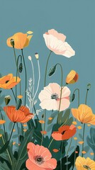Poppy flower flowers poppy illustration.