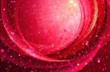 Dynamic swirling shapes: A blend of bright red, soft pink, and shimmering gold tones swirls in a circular pattern. Valentine's day