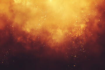 Naklejka premium Vibrant golden and orange abstract background with shimmering particles and a warm atmospheric glow