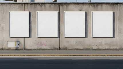 4 blank billboard on the street