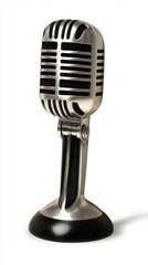 Vintage Silver Microphone: A Timeless Audio Icon