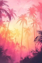 Sunset Palm Trees