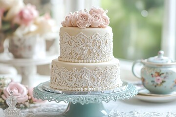 Lace Wedding Cake