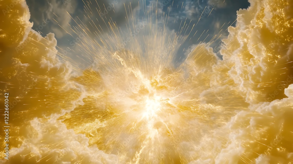 Poster bright explosion of light creating a dynamic and energetic atmosphere
