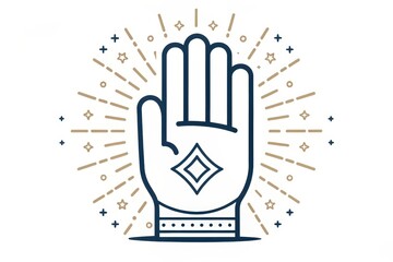Obraz premium Mystic Hand with Radiant Burst An Emblem of Enlightenment and Inner Peace
