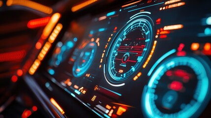 A clean dashboard interface design in progress, vibrant and modern