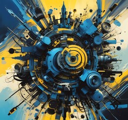 Illustration of abstract technology background.