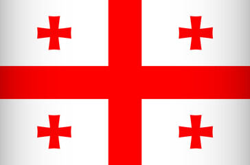 National Flag of Georgia. Vector Element