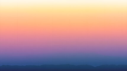 Fototapeta premium Serene Sunset Gradient Over Silhouetted Mountains