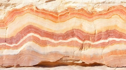Naklejka premium Striped Sandstone Rock Formation Texture Background
