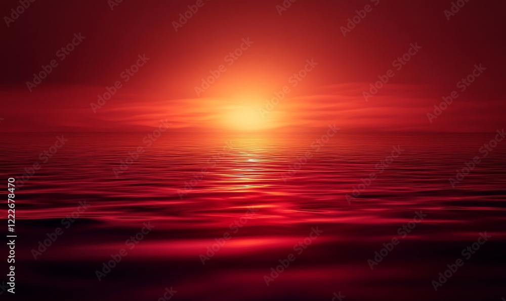 Poster grainy textured red gradient background with reflection