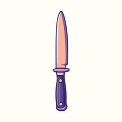 Sharp knife cartoon vector illustration