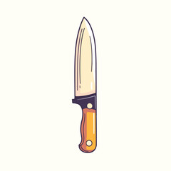 Sharp knife cartoon vector illustration