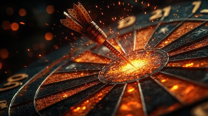 Fiery Dartboard: Precision and Success