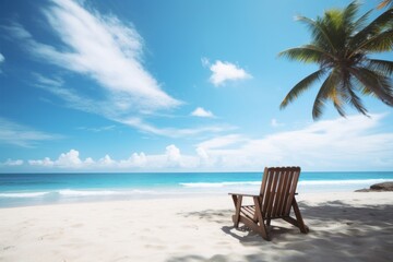 Tropical beach chair furniture outdoors.