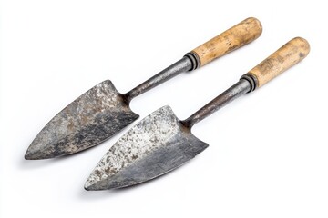 511. Multi-tiered view on a set of garden trowels, studio lighting, isolated on a white background --ar 3:2 --v 6.1 Job ID: 9c884cfe-8d77-4b98-a6b3-c5d1402a1aa3