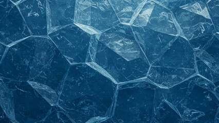 Obraz premium Geometric blue ice texture background