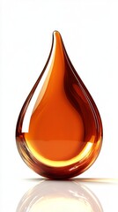 Stunning Amber Liquid Drop: A Captivating Abstract Design