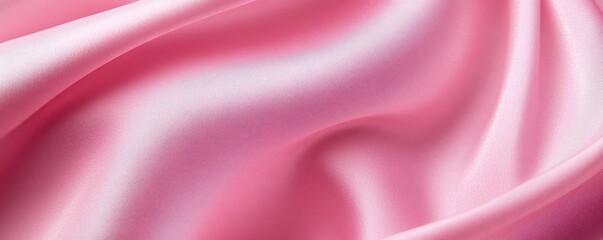 Luxurious pink silk fabric with smooth texture and elegant draping
