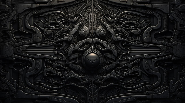 Dark Bio Mechanical Background Texture