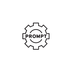 Artificial intelligence icon, AI prompt Symbol