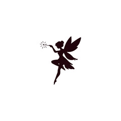 silhouette of a fairy angel