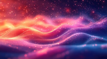 Obraz premium Abstract digital landscape featuring smooth,