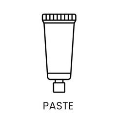 A cream tube icon in vector, symbolizing skincare or pharmaceutical creams, with an editable stroke