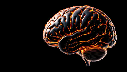 Fototapeta premium Illuminated Brain: A Glimpse into Neural Networks