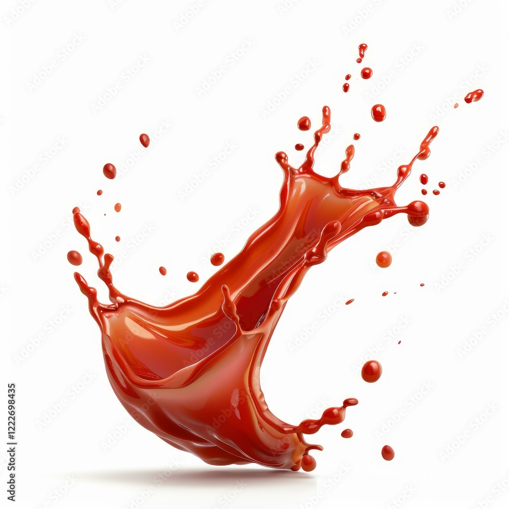 Aufkleber dynamic splash of red liquid, creating an energetic and vibrant visual