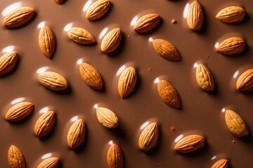 Almonds dispersed evenly throughout the rich chocolate milk, rich, smooth