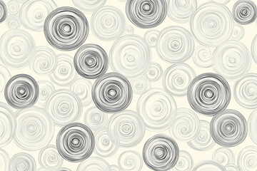 Abstract pattern of swirling circles in soft gray tones on a light background, ideal for design use
