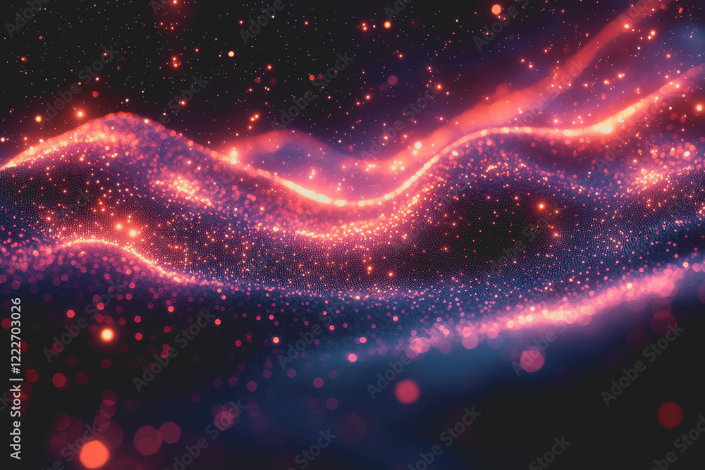 Aufkleber abstract space background featuring stars nebulas and cosmic elements in a vibrant and colorful desi