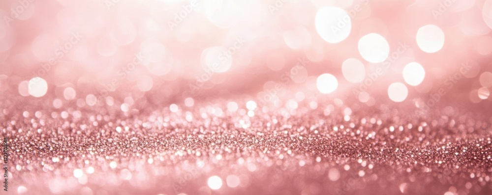 Poster sparkling pink glitter background with soft bokeh effect